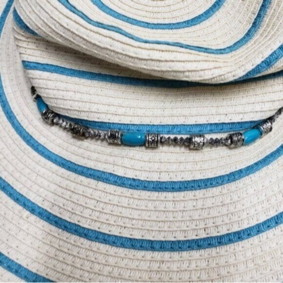 Royal Road Trading Co Sun Women's  Beach Hat Wide Brim Floppy Striped - Picture 5 of 10